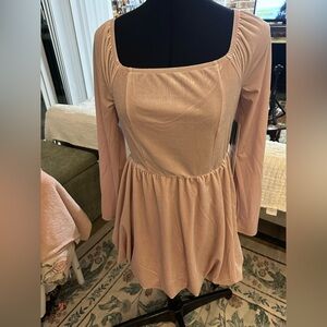 Celebrity Pink Long Sleeve Dress - Blush